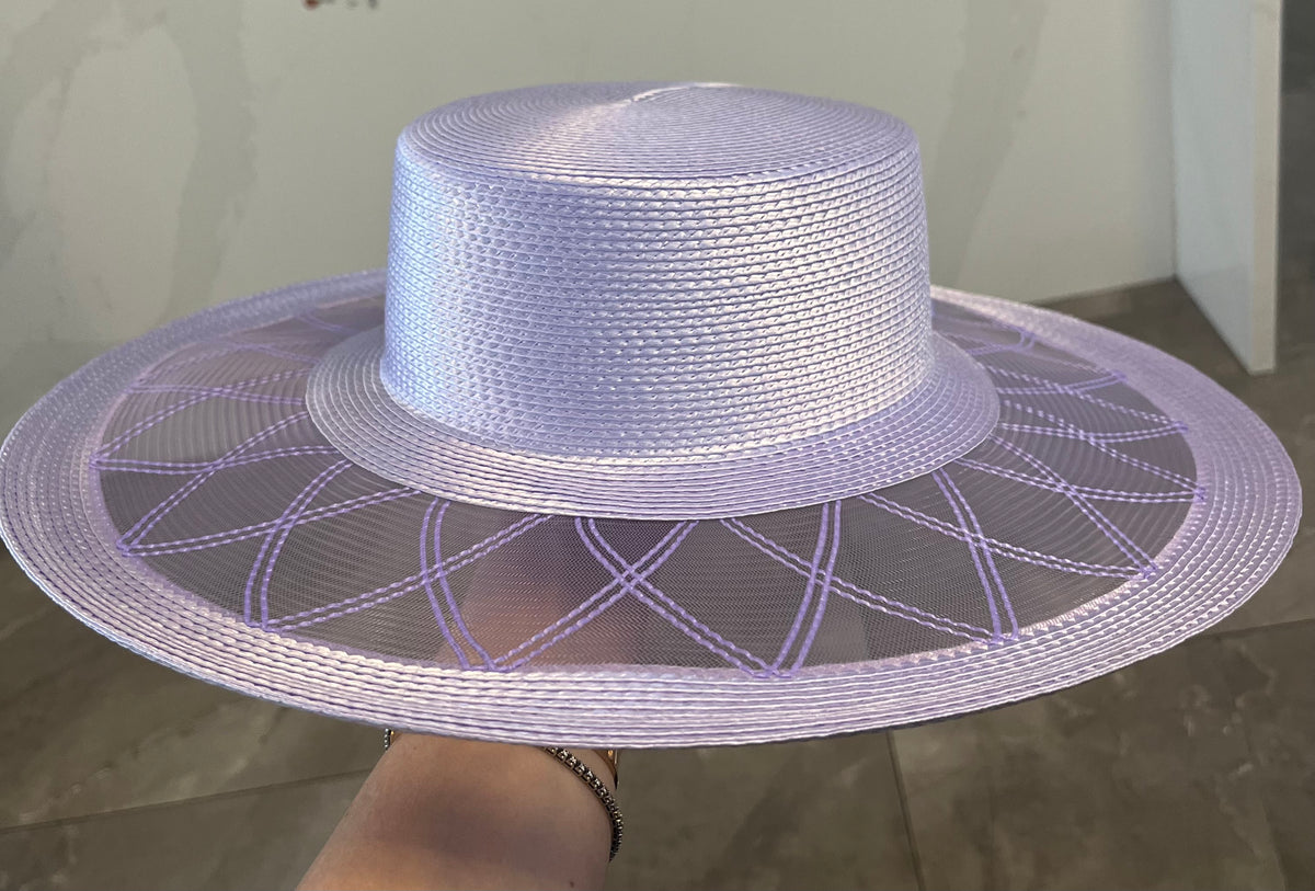 Canotier parme crin