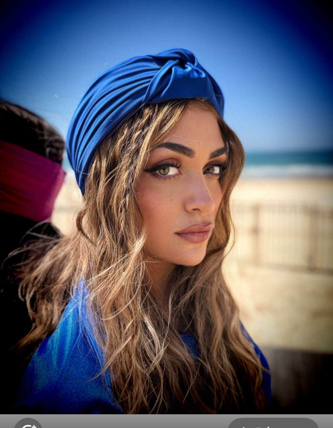 Head band bleu electrique  HB-18