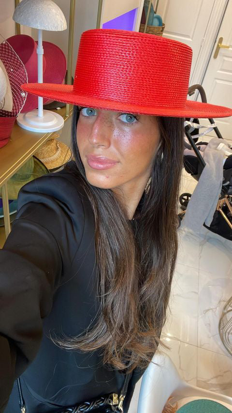 Luxury Red canotier